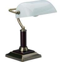 Desk lamp HV halogen E27 60 W Brilliant Bankir 92679/31 Brass antique