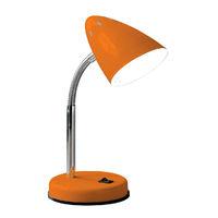 desk lamp orange gloss chrome flexible stem