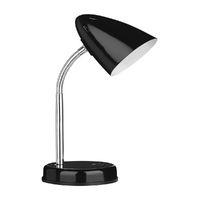 Desk Lamp Black Gloss Chrome Flexible Stem