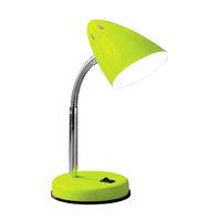 Desk Lamp Green Gloss Chrome Flexible Stem