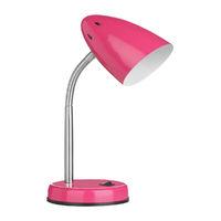 Desk Lamp Pink Gloss Chrome Flexible Stem