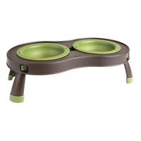 Dexas Popware Double Elevated Pet Feeder Cup, 8 oz, Green