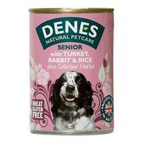 Denes Turkey Rabbit & Rice Senior Dog Tin 400g