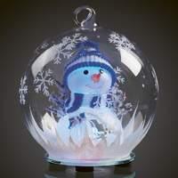 Delicate snowman bauble, RGB LED