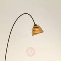 Delicate floor lamp SNAIL 1 bulb Iron brown-gold