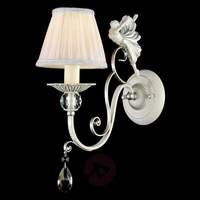 Decorative fabric wall lamp Elina with crystal