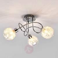 decorative glass chrome ceiling light paulina