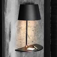 Designer wall light Illusion Half in black