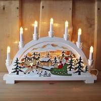 Decorative candle arch Santa Claus, 7 lights