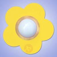 Decorative yellow Petit Fleur ceiling light