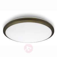 Denim LED ceiling light with bronze frame