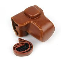 Dengpin Retro PU Leather Oil Skin Camera Case for Olympus PEN E-PL7 with 17mm/14-42mm Lens