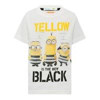Despicable Me 3 100% cotton white short sleeve Minion character print with slogan t-shirt - White