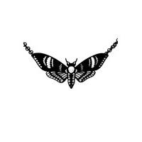 deaths head moth necklace colour black