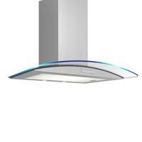 designair gcled60ss stainless steel curved glass cooker hood w 600mm