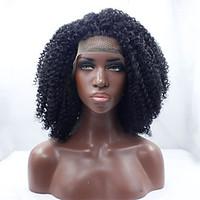 Deyngs Synthetic Lace Front Wigs for Black Women Afro Kinky Curly Synthetic Wigs Heat Resistant Natural Black Hair Glueless Lace
