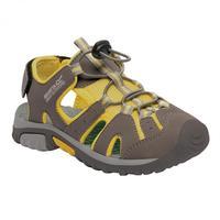 deckside junior sandal walnut yellow