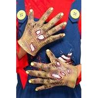 Decaying Zombie Latex Gloves