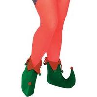 deluxe green and red elf shoes