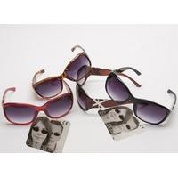 Deluxe Optical Hinge Plastic Frame Fashion Sunglasses - Assorted Colours.