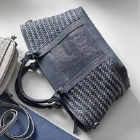 Denim Blue Woven Bag