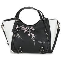 desigual rotterdam mini blossom womens shoulder bag in black