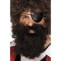 deluxe pirate beard brown nylon