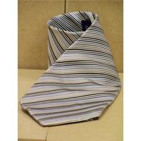 dehavilland brown cream stripe silk tie