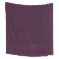Deep Purple Silk Scarf With Frayed Edging Feature