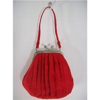 Dents Red Satin Evening Bag