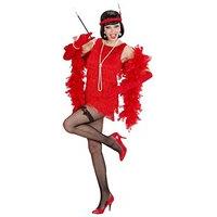 Deluxe Red Flapper Costume Large For 20s 30s Moll Bugsy Fancy Dress