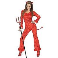 Devilin Velvet Jumpsuit Costume Medium For Halloween Lucifer Satan Fancy Dress