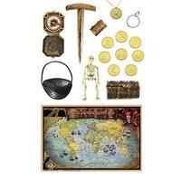 Deluxe Pirate Acc. Kit - Map Chest Coins Compass Jewelery.. Accessory For