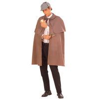 Detective Cape Grey Heavy Fabric With Tippet Fancy Dress