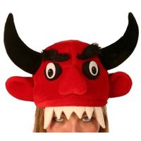 devil hat red black with teeth