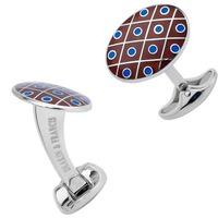 deakin and francis domed red and blue dot cufflinks c0694s0802