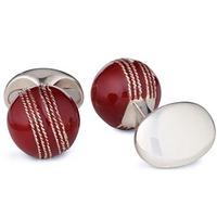 Deakin and Francis Red Enamel Cricket Ball Cufflinks C1570S08
