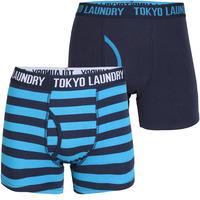 Deptford Boxer Shorts Set in Midnight Blue / Swedish Blue  Tokyo Laundry