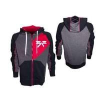 Destiny Titan Extra Extra Large Full Length Zipper Hoodie With Embroidery Black/red/grey (hd208802des-xxl)