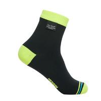 DexShell Waterproof Ultralite Cycling Sock - Black / High Vis Yellow / Large