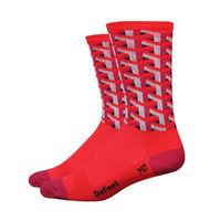 DeFeet Red Framework Socks Cycling Socks