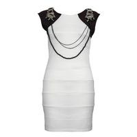 Detatchable Neckline Bandage Dress