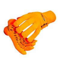 defeet e touch dura cycling gloves neon orange medium