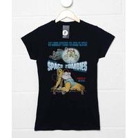 deathray b movie t shirt space zombies womens