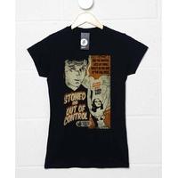 deathray t shirt stoned and out of control womens