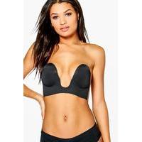 Deep U Stick On Bra - black