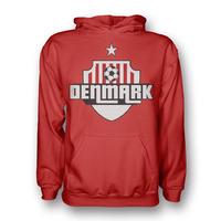 denmark country logo hoody red kids