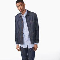 denim shirt jacket dark blue raw