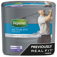 Depend Active Fit Incontinence Underwear for Men - Maximum Absorbency - Large