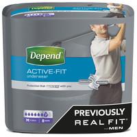 Depend Active Fit Incontinence Underwear for Men - Max Absorbency - Medium